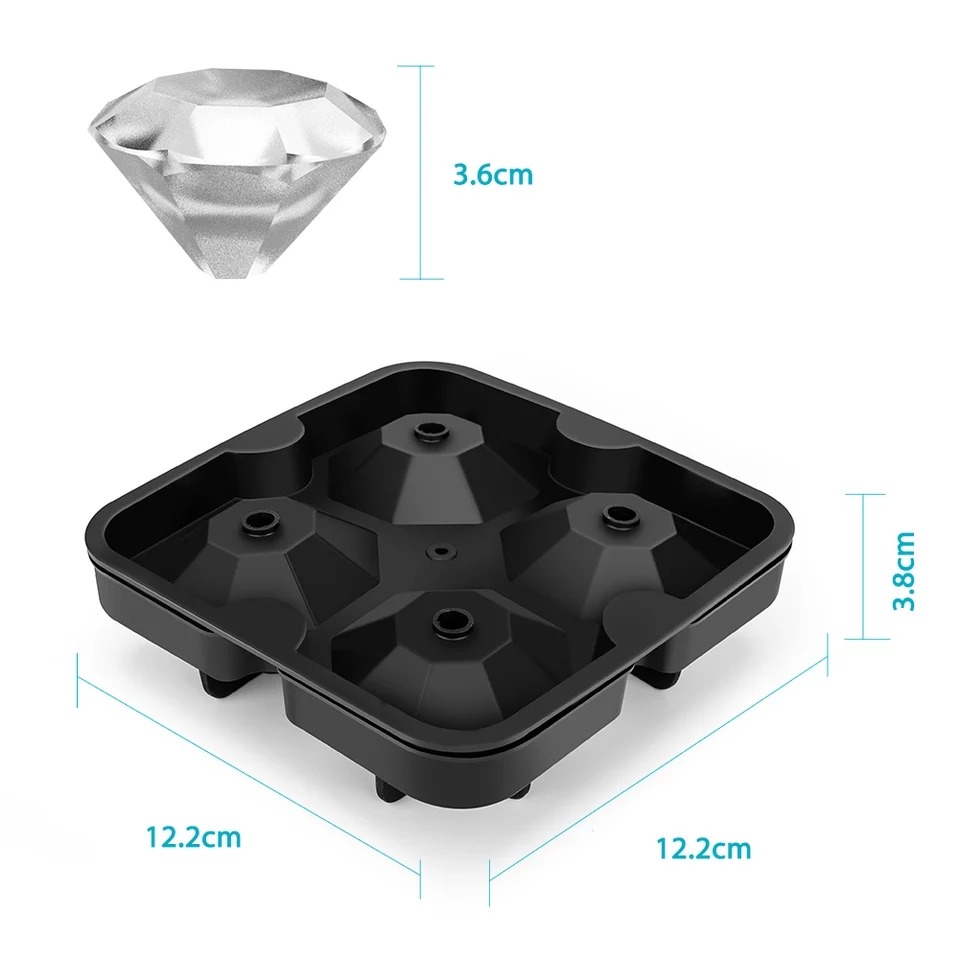 Cetakan Es Batu Ice Cube Tray Mold Model Diamond Cetakan Kreatif Dapur