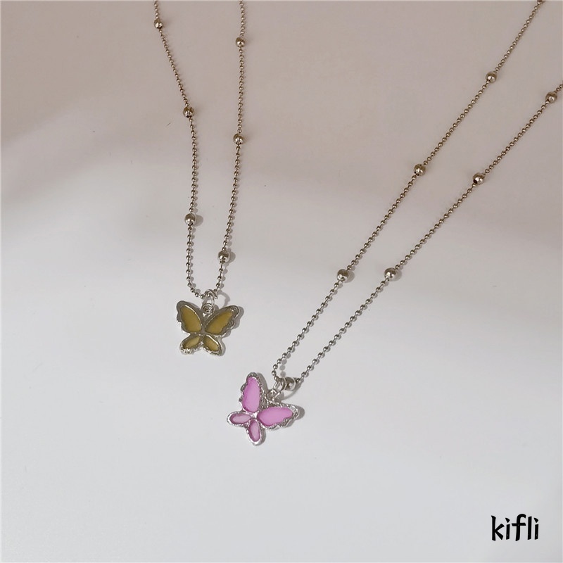 Korea Kupu-kupu,Liontin Kalung,Perhiasan Yang Indah Hadiah,Pesta Aksesoris Fashion