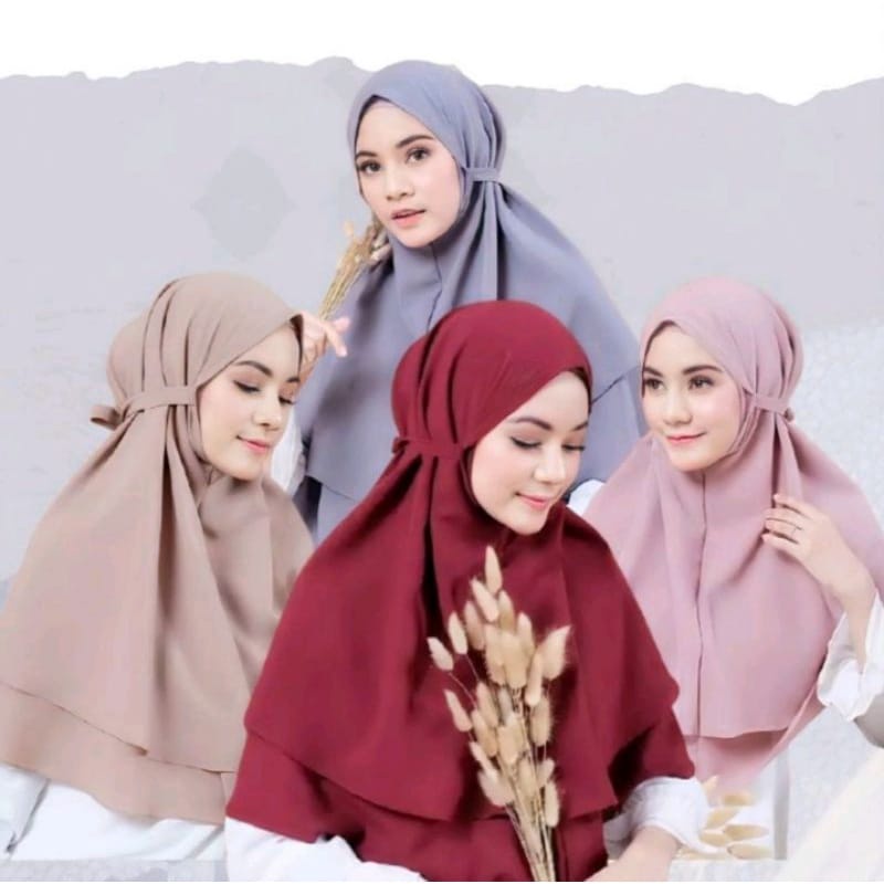 Kerudung Bergo Maryam wolfis HIjab Bergo Maryam Wolfis