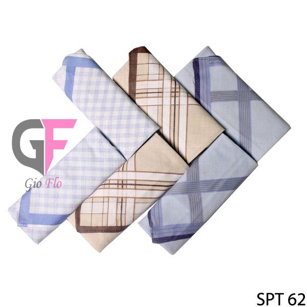 GIOFLO Sapu Tangan Laki-Laki Isi Katun Multi Color Isi 6 PCs Multicolor / SPT 62