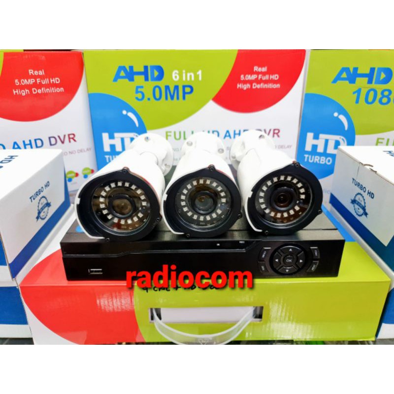 paket cctv 3 camera outdoor 5mp 1080p ir sony full hd komplit tinggal pasang