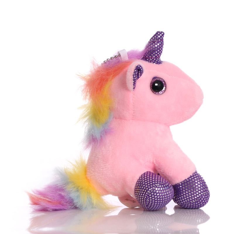 1pc Gantungan Kunci Boneka Unicorn Bahan Plush Aneka Warna Untuk Anak / Dewasa