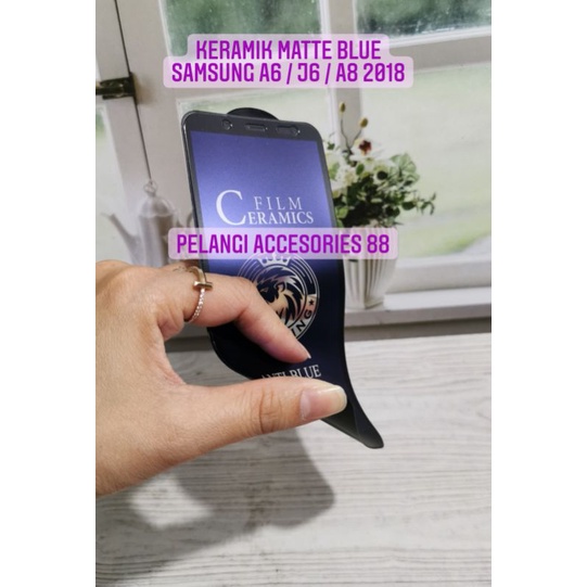 ANTIGORES SAMSUNG J6 / A6 / A8 2018 MATTE BLUE KERAMIK ANTI RADIASI ANTI