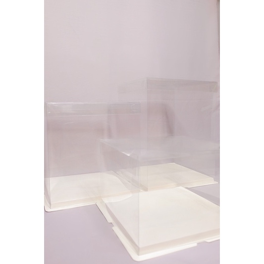 Kotak kue mika ulang tahun / cake box kotak kue mika transparan hantaran kotak kue petak