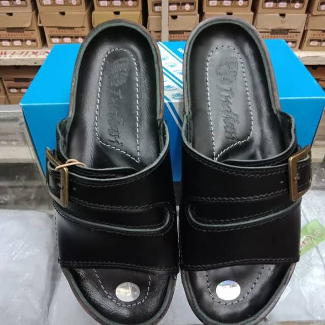 Sandal Pria Indian Original 445 Black and Brown Kualitas Premium