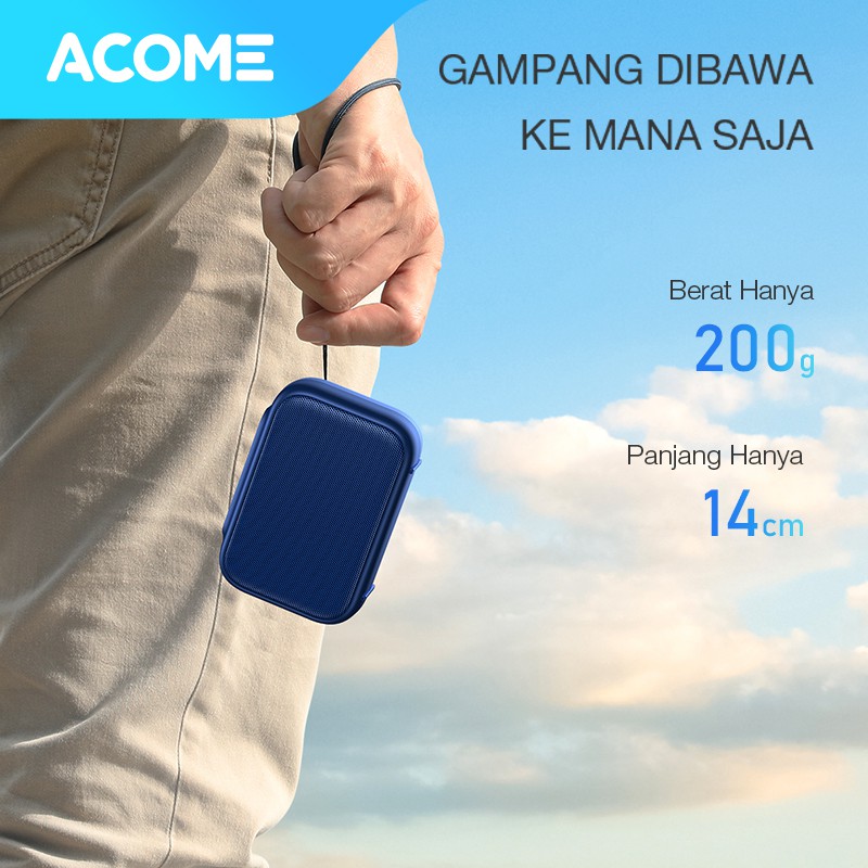 Acome Speaker Bluetooth 5.0 Portable Ultra Bass TWS Garansi Resmi 1 Tahun A1 SENSE-6
