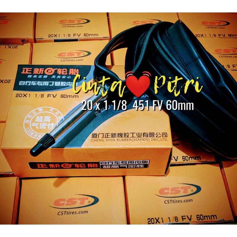 BAN DALAM CST 20 X 1.1/8 451 FV PRESTA PENTING 60 MM II 6 CM SEPEDA LIPAT MINIVELO RIMS 22 INCH PLUS