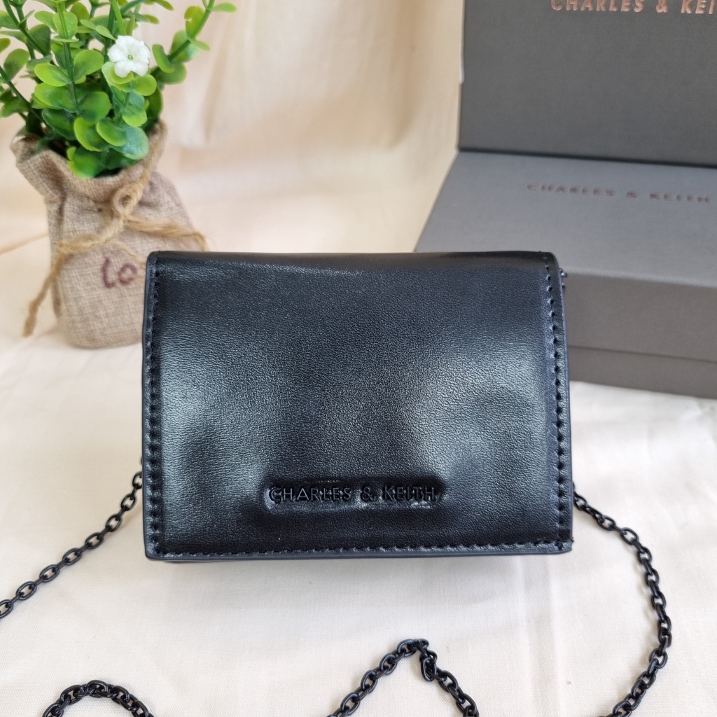 DOMPET CK WANITA CHAIN BUTTON MINI WALLET