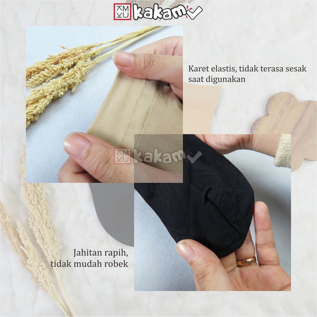 Kakamu Kaos Kaki Stocking Polos dan Anti Slip Wanita