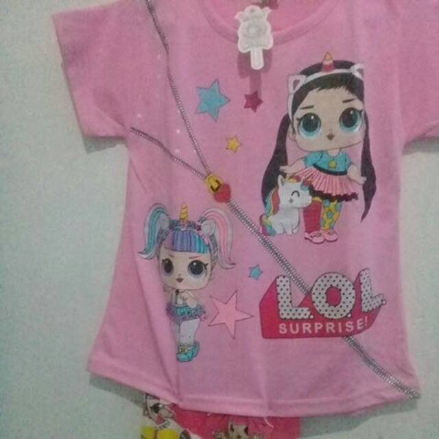 Baju setelan lol anak perempuan