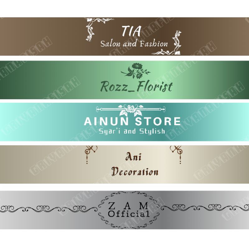 

Label / kertas pengikat/ Roller custom, Simple elegan