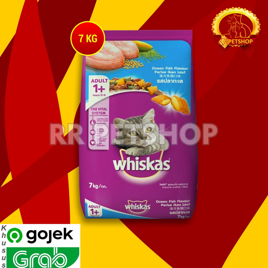 [GOSEND] Makanan Kucing Whiskas Ocean Fish 7 Kg Cat Food Whiskas Tuna 7kg