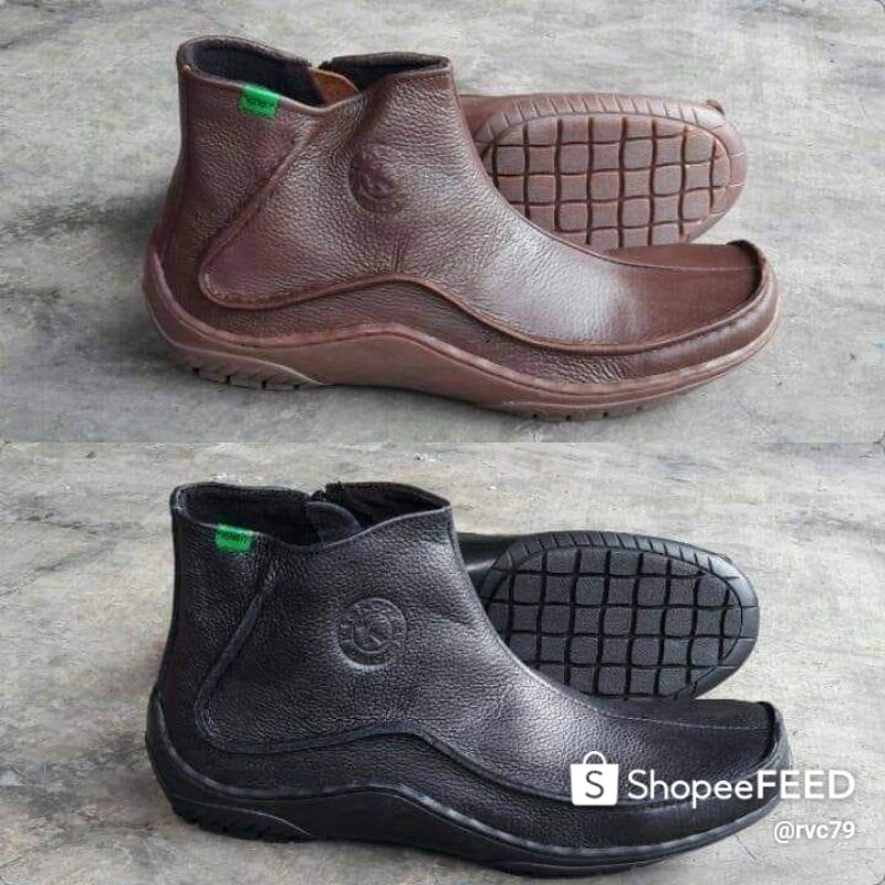 sepatu pria dewasa boots kulit
