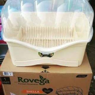  Rovega  Shella  SDR800 Rak  Piring  Plastik Dapur Dengan Tutup 