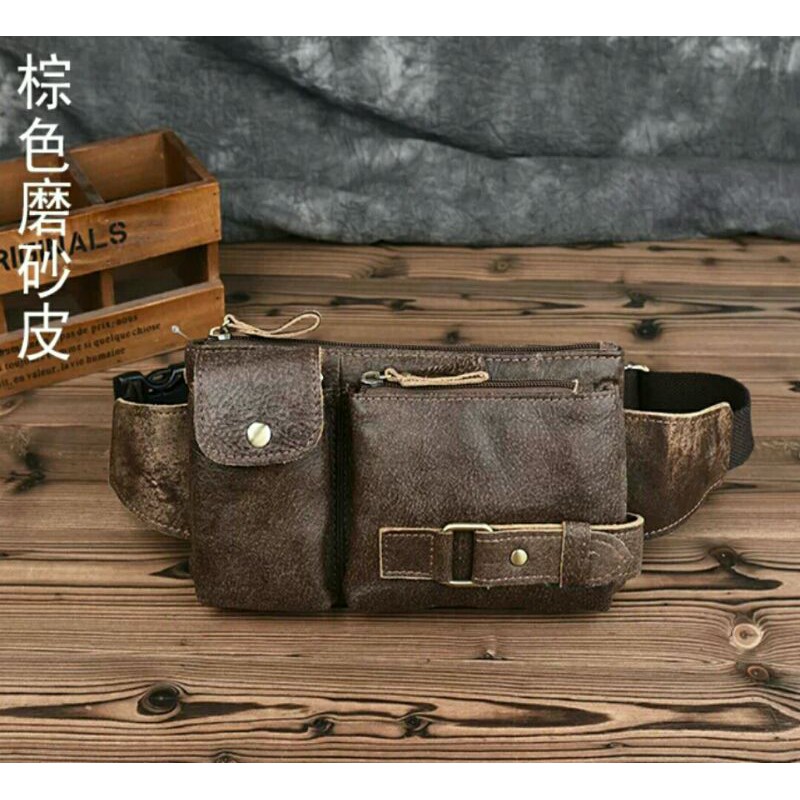 Tas Pinggang KULIT SAPI ASLI By Kavis VI 100% IMPORT dr Hongkong