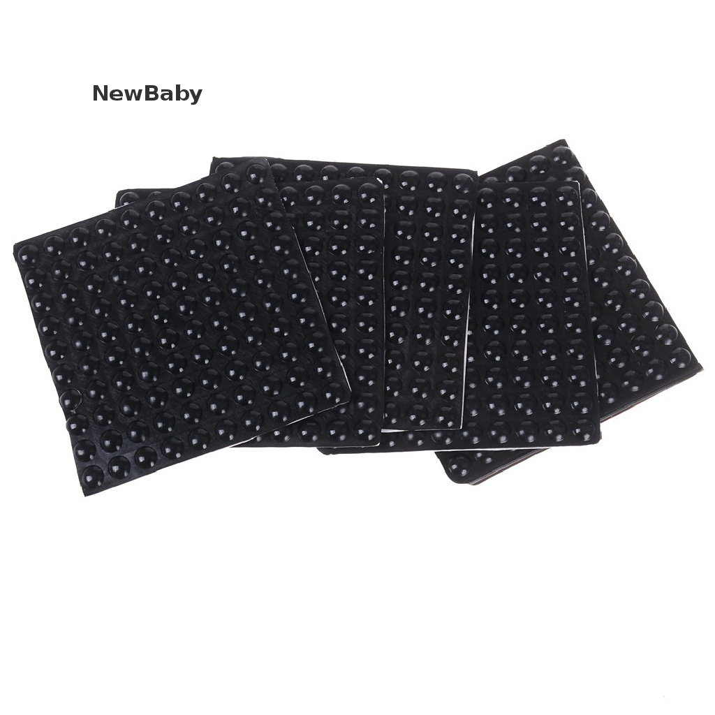 NewBaby 100Pcs Black Self Adhesive Rubber Feet Semicircle Bumpers Door Buffer Pad ID