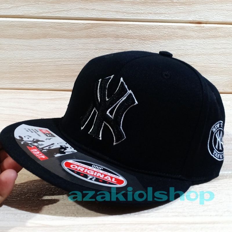 Topi Snapback Pria Premium Classic Logo Bordir