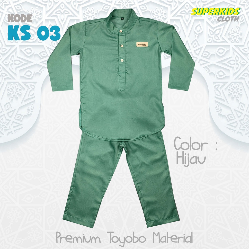 Koko Set Setelan Koko Kurta Anak Laki Laki Hijau 1 - 10 Tahun Superkidscloth