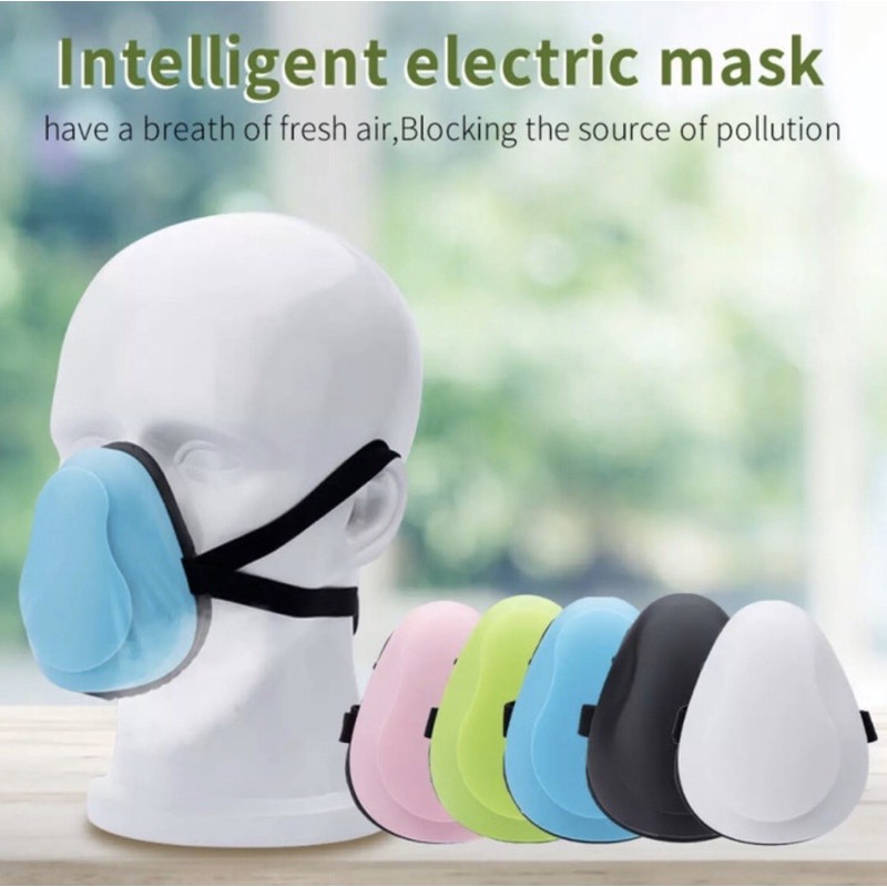 Masker Elektrik Electric Mask Air Purifier HEPA filter Sport Mask