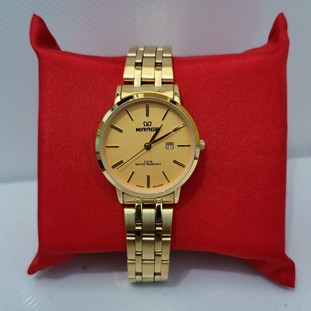 Jam Tangan Wanita Mirage 8734 Kuning Original