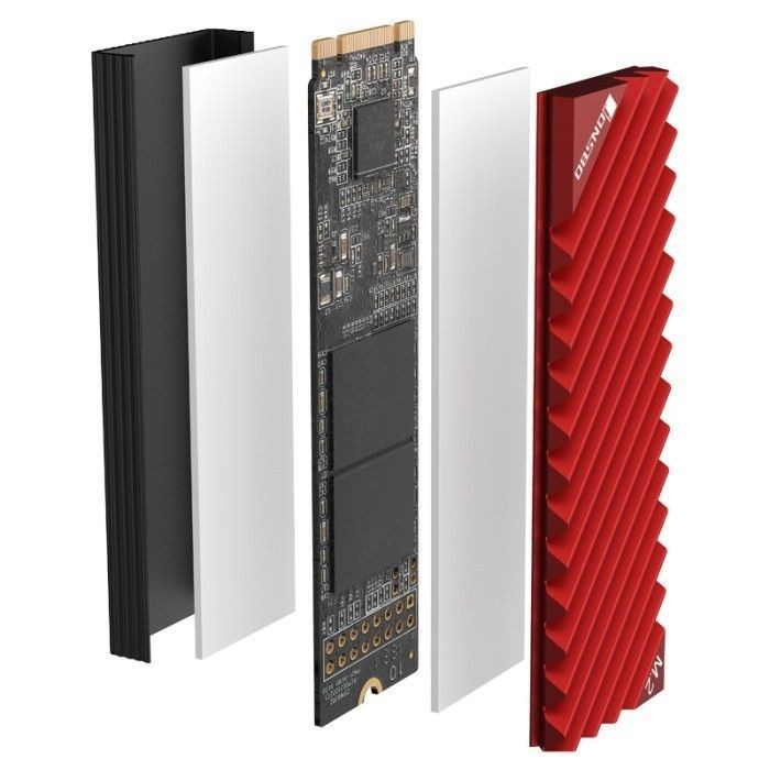 Jonsbo M.2-3 Red SSD Heatsink Cooler