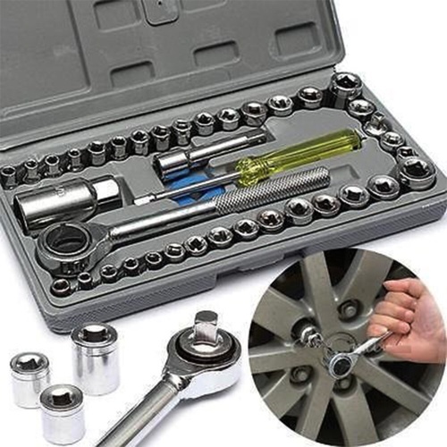 Kunci Shock 40 Pcs Multipurpose Combination Socket Wrench Set - KUNCI SOCK AIWA 40 in 1