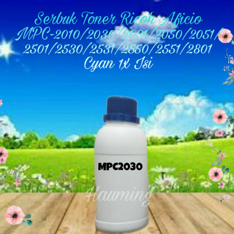 Serbuk Toner Ricoh Aficio MP C2010 C2030 C2031 C2050 C2051 C2501 C2530 C2551 C2801 Cyan 1x Isi