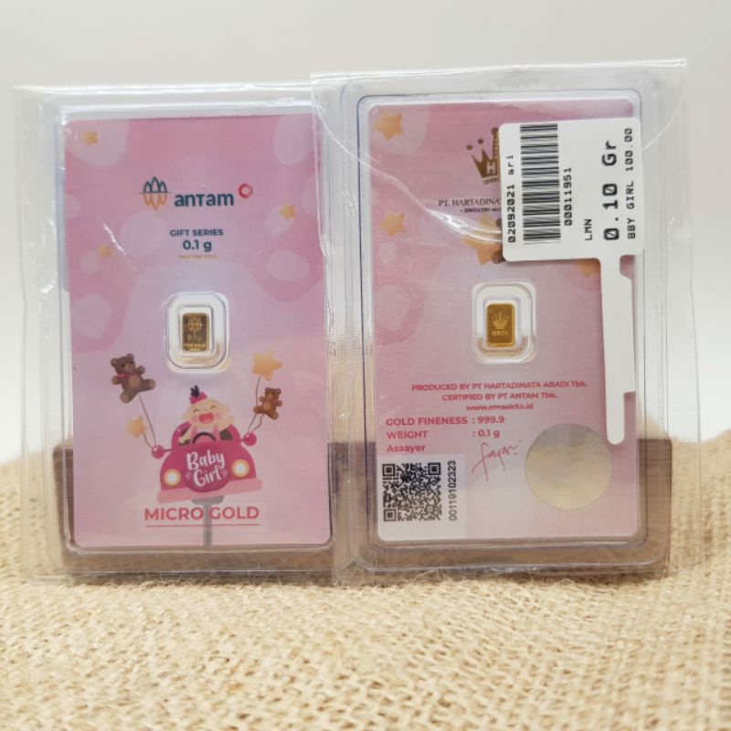 Baby Girl Newborn (Bear) & Kids Gift | Kado | Hampers | Antam Micro Gold