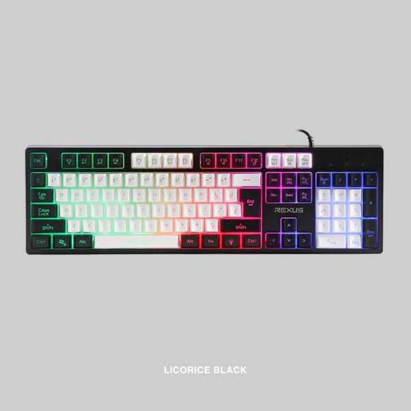 Rexus K9E Full Size Rainbow LED - Gaming Keyboard