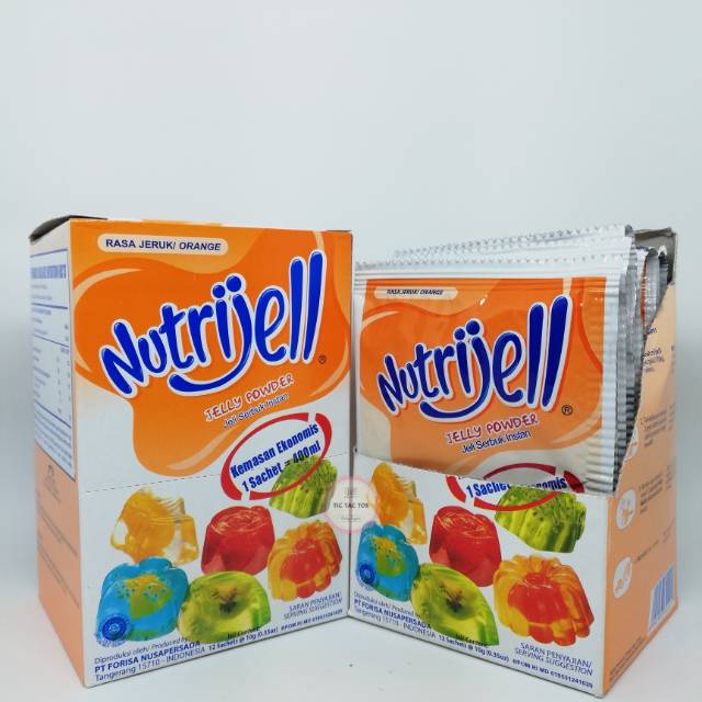 Nutrijell ECO Orange Box / Nutrijell Jeli Jeruk Ekonomis 10grx12pcs