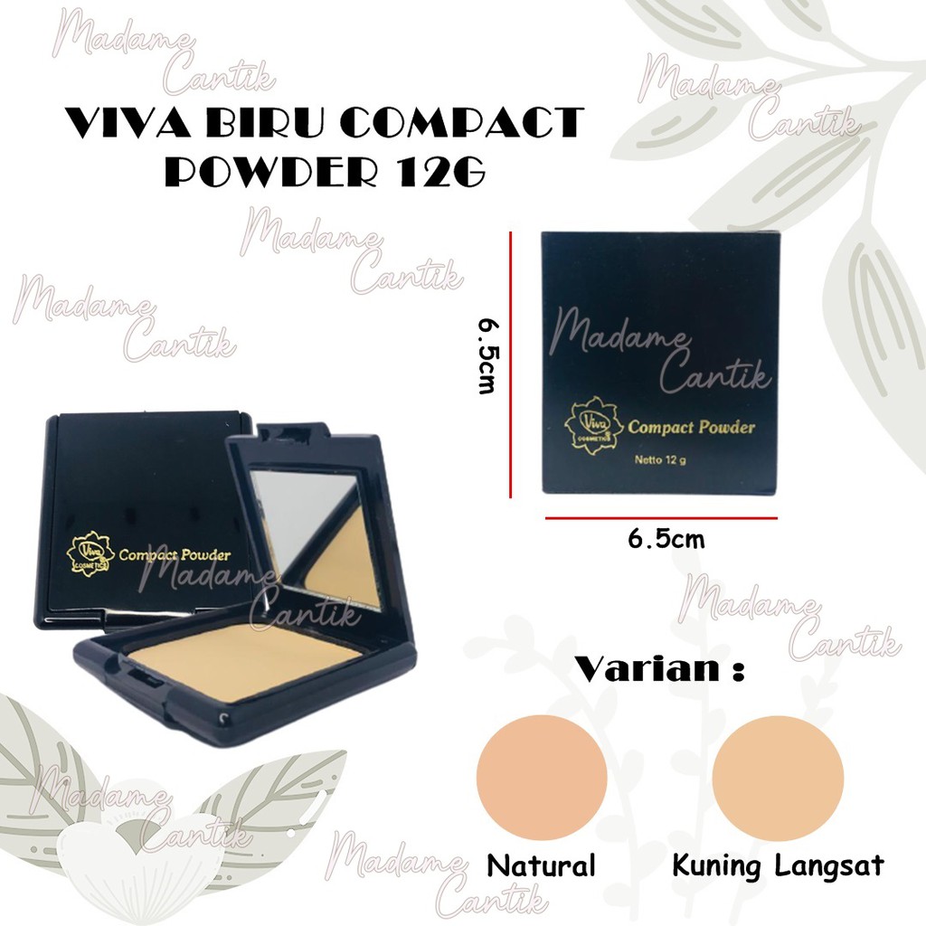 ✿ MADAME ✿ VIVA BIRU COMPACT POWDER 12G / VIVA BEDAK PADAT BIRU KOTAK