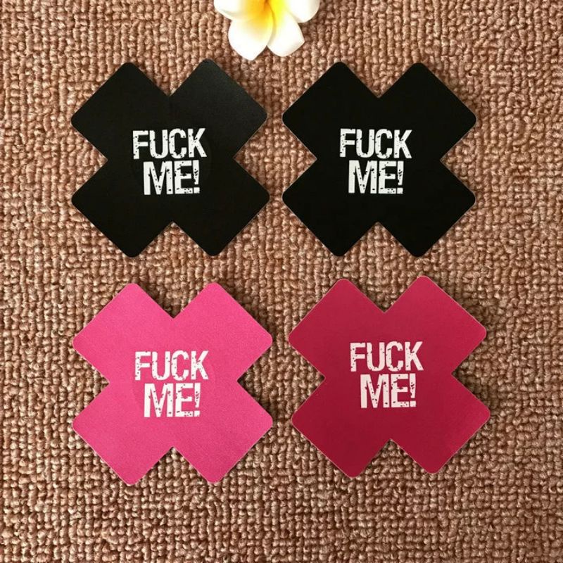 FUCK ME Nipple Cover Disposable Nipple Pad Nipple Stickers Breast Bra Accessories