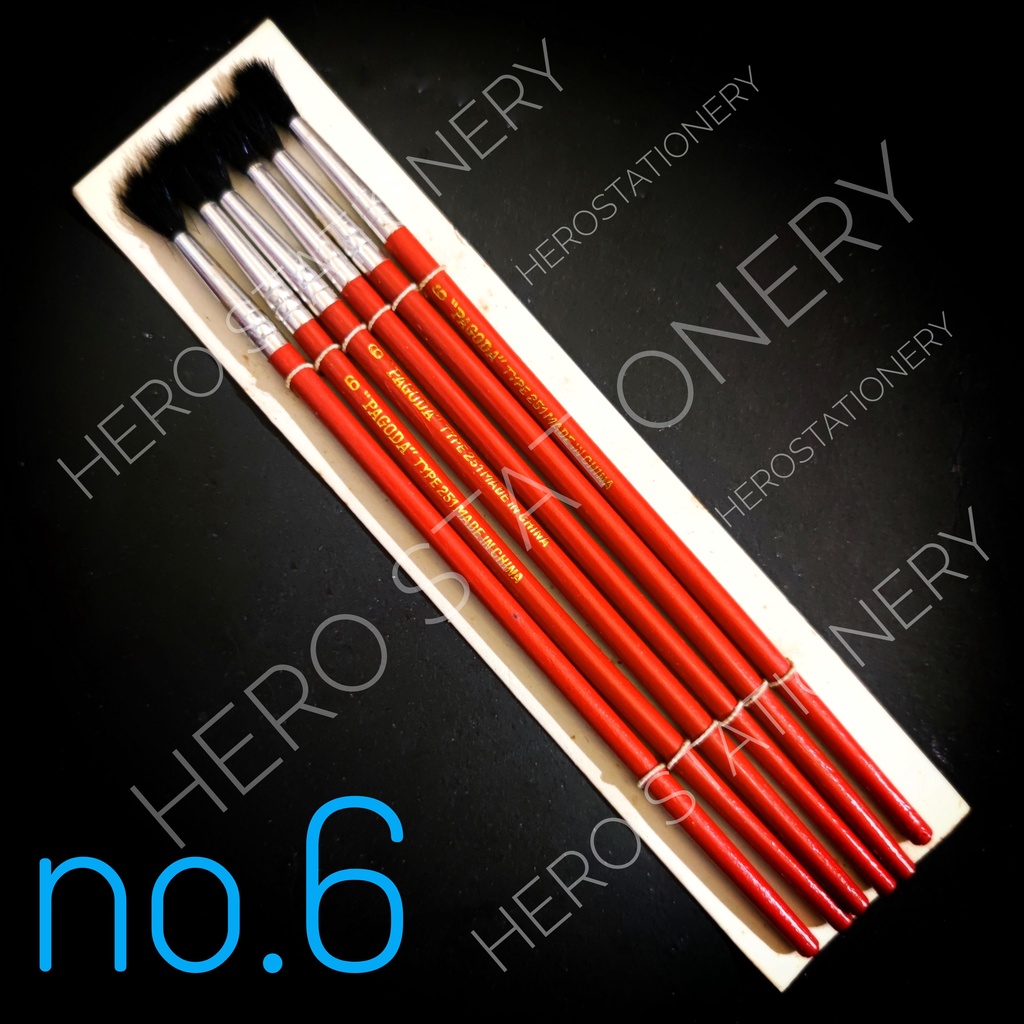 

Pagoda brush kuas lukis tipe 251 set no.6