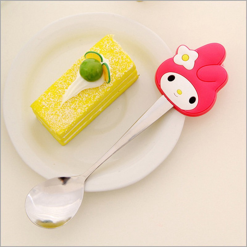 LYSASHOP - SENDOK ANAK TEH KOPI KUE TELUR KARAKTER MINI IMUT KECIL PERALATAN MAKAN MINUM DAPUR-6
