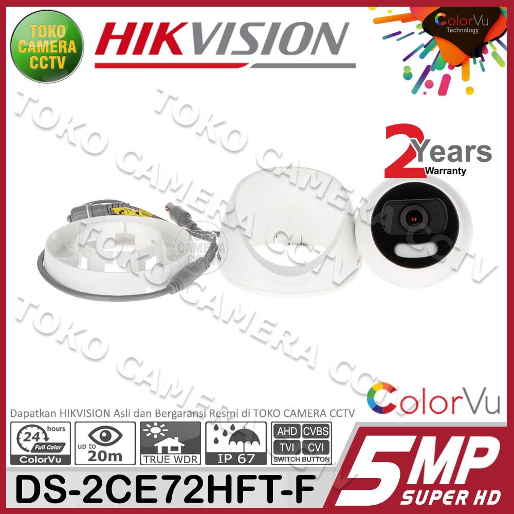 KAMERA INDOOR 5MP COLORVU HIKVISION CAMERA HIKVISION COLOR BERWARNA