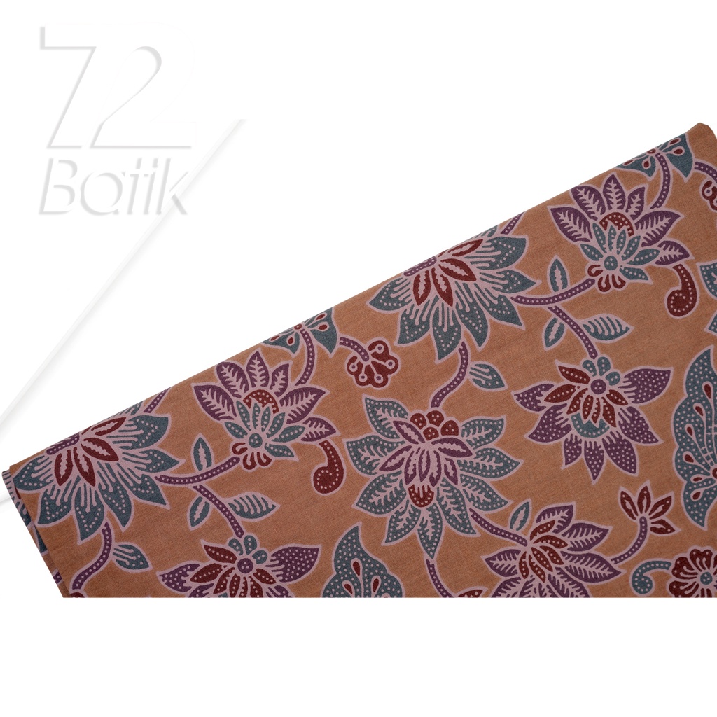 KAIN BATIK PREMIUM Bahan Katun Motif Daun Talas Warna Coklat 721887 Cap 72 Jarik Jarit Samping Kebat Panjang Batik Katun Modern Premium Bahan Seragam Batik Pernikahan Kantor Keluarga Murah Kamen Jadi Batik Bali Lembaran