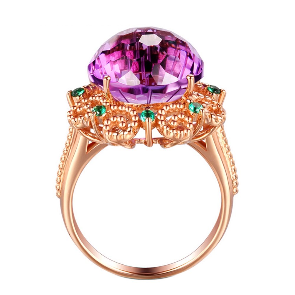 Hu Hu Hu Hu Hu Alat Bantu Pasang Kacamata♡ Cincin Wanita Hias Amethyst Imitasi Untuk Pernikahanpertunanganbanquethadiah