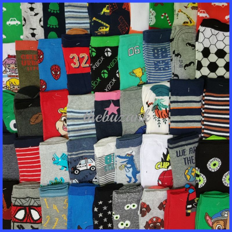 Kaos Kaki Murah Kaos Kaki Sport Anak TK / PAUD SD Kaos Kaki Putra Putri Motif Random 1-Pasang