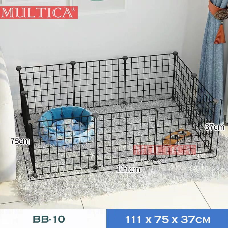 Image of Multica Kandang Anjing Kucing Kelinci Portable Besi Model Kandang Hamster Burung Pagar Besi DIY #2