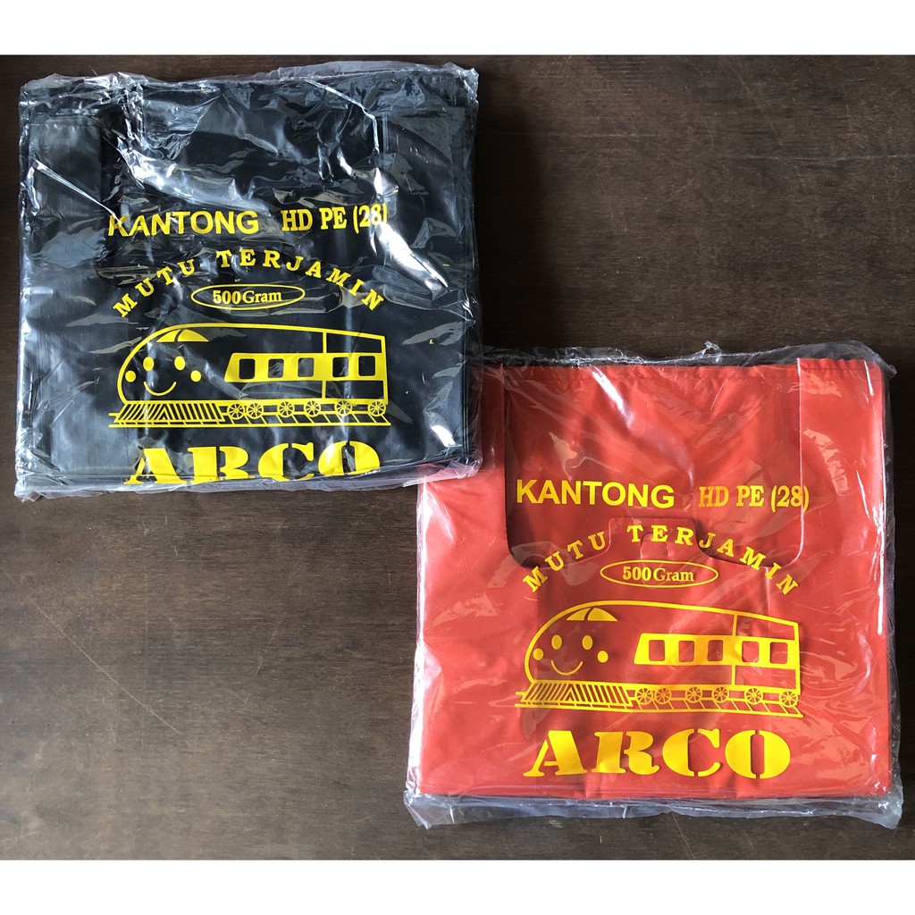 KANTONG PLASTIK KRESEK HITAM / MERAH / PUTIH HD Tebal 500 GRAM