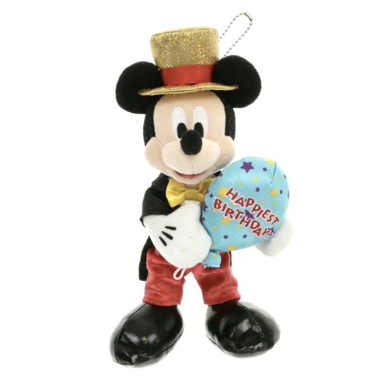 Mickey Mouse Plush Badge Keychain Happy Birthday Tokyo Disneyland Disneysea Disney Resort 2020