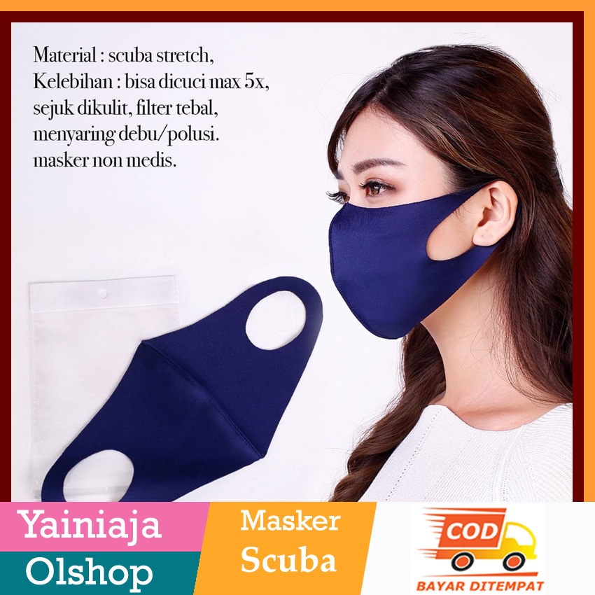 Masker Kain Scuba bahan sangat lembut di gunakan