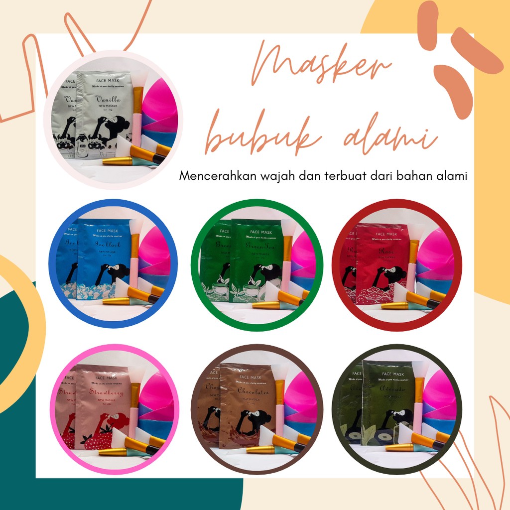 FACE MASK BUBUK ALAMI (BISA LANGSUNG DILEPAS TANPA DIBILAS)