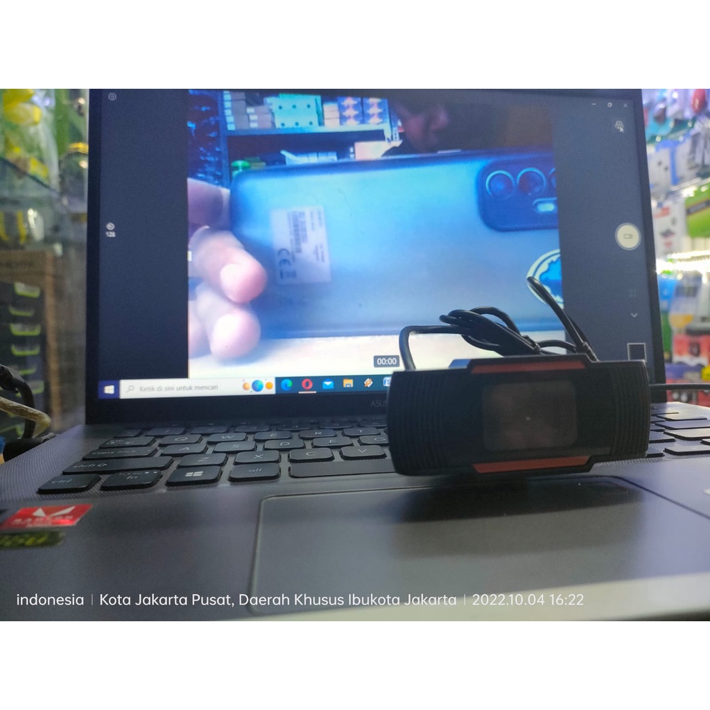 Kamera Webcam USB dengan Microphone untuk PC / Komputer orange hitam