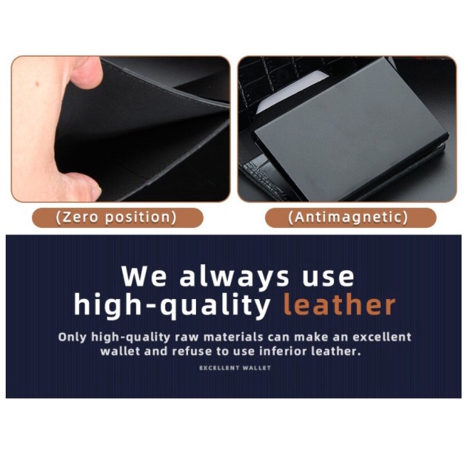 Baellerry RFID Anti Theft Card Dompet Kartu Wallet Kulit Import BLY35