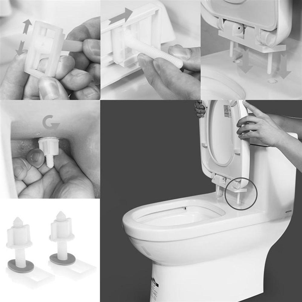 QUINTON Toilet Seat Fitting PP 2pak Paking Untuk Alat Perbaikan Tutup Toilet Karet Pencuci Perlengkapan Pengencang Perangkat Kamar Mandi