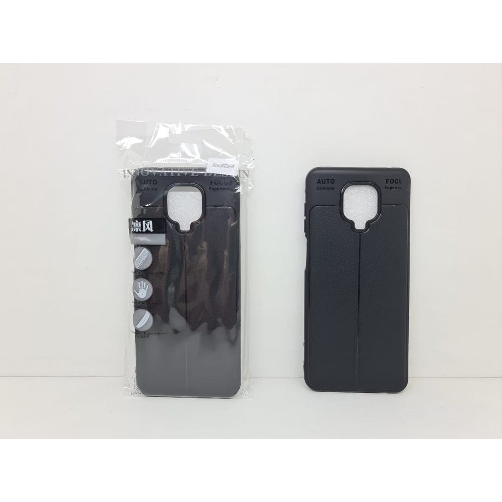 Auto Fokus Redmi Note 9 Pro 6.67 inchi Leather Soft Case AUTOFOCUS Motif Kulit Jeruk