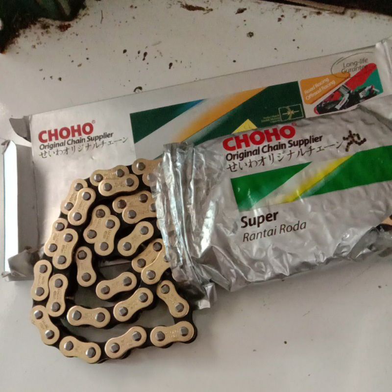 RANTAI GOLD CHOHO RANTE RODA MOTOR 428H RANTAI KERING 428 H 100 104 106 110 112 128 140 150 L DRIVE 