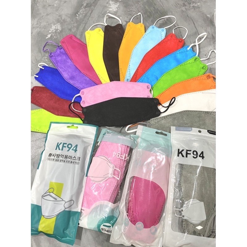 [ Check Out 1000] Masker KF94 Korea 4ply Masker Earloop Black Original Termurah