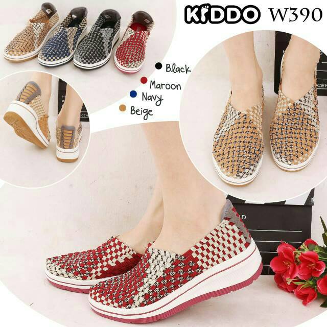 Sepatu Rajut KIDDO W390 WEDGES ORIGINAL